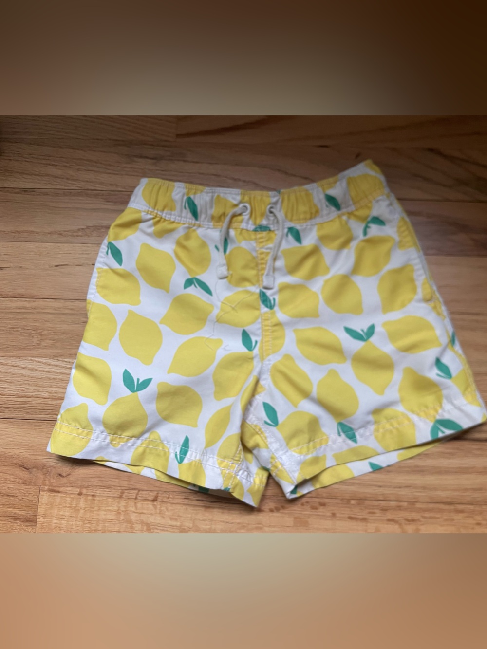Hanna Andersson Boys Lemon Swim Trunks - 3T